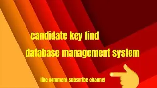 candidate key find gate ugc net