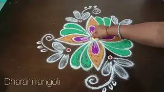 Friday muggulu/Daily muggulu/Chukkala muggulu/Easy and Simple rangoli/Dharani rangoli 