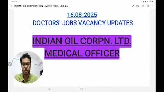 DOCTORS JOBS | MBBS | MEDICAL OFFICER | IOCL | CDMO
