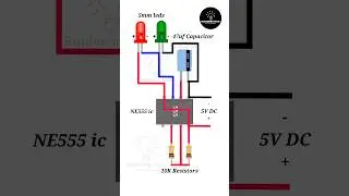 Beautiful flip flop led flasher circuit | Decoration idea #shorts #viral #diy