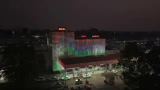 A dazzling glimpse of Jabalpur Railway Station under the night sky.