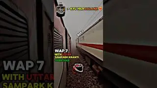 *wap7* With *uttar sampark kranti* Overtake 🔥 FOG  #indianrailways #wap7 #viralvideo #shortsvideo