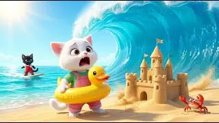 МОЙ ЗАМОК РАЗРУШЕН! 😭 Поппи против гигантских волн! 🌊 Пляжная катастрофа 🏖️ | Сказки на ночь