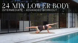 24 MIN LOWER BODY PILATES | INTERMEDIATE - ADVANCED WORKOUT WITH BOOTY BAND | HOME WORKOUT