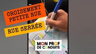 CROISEMENT SERR&Eacute;, PETITE RUE SERR&Eacute;, INTERSECTION, PRIORIT&Eacute;, OBSTACLE permis voiture auto &eacute;cole