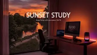 2 hours focus under the sunset | Lo-fi Hiphop, Jazz Hop, Piano, Soft saxophone melody background