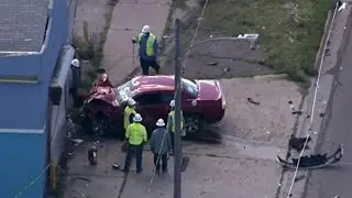 Multiple injuries in crash on 8 Mile near Cherrylawn in Detroit