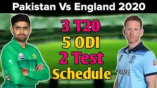 Pakistan Vs England 2020 Series Confirm Schedule || Cricket Fans Club | Pak Vs Eng 2020