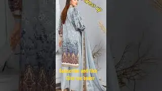 new summer lawn collection neck embroidery with khaddi lawn dupatta 2023 #shortsvideo #shortsviral