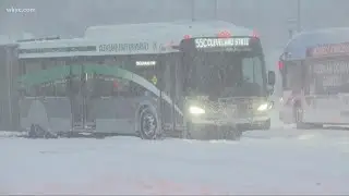 Cleveland RTA services restored after winter storm leaves some buses stuck in snow