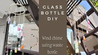 Glass bottle painting ideas| How to recycle Waste bottle| Diy wind chime