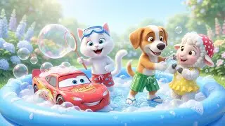 McQueen Car & Friends Help CAT With Fear Of Water! McQueen and Friends