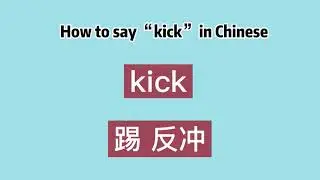 How to say &ldquo;kick&rdquo; in Chinese