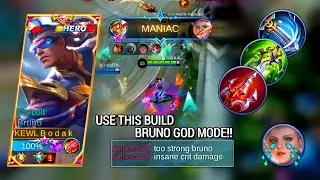 USE THIS BUILD BRUNO GOD MODE!! | BRUNO BEST BUILD AND EMBLEM MLBB - Master Bodak
