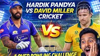 Hardik Pandya Bowling vs David Miller Batting 💥 1 Over = 12 Runs? | Arcade Gaming 
