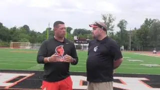 Interview OL Coach Matt Stanyard talking Orange and black Scrimmage August 6th, 2016