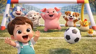 Baby & Farm Animals Play Football ⚽ | Funny Soccer Game for Kids 