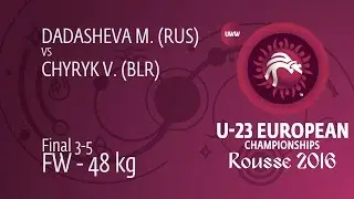 BRONZE FW - 48 kg: M. DADASHEVA (RUS) df. V. CHYRYK (BLR), 4-2
