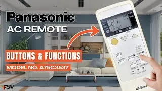 Кнопки и функции пульта дистанционного управления кондиционера Panasonic (модель: A75C3537) | Рук...