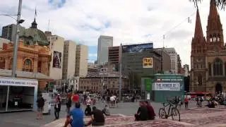 Melbourne - Federation Square 1 Free HD Stock Video