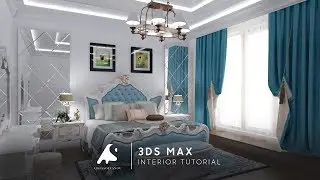 3D Max Classic interior Modeling Design Vray + Photoshop Tutorial
