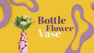 Making your own flower vase using waste glass bottle with woolen thread - DIY