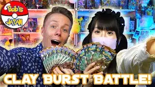 Clay Burst Pok&eacute;mon Card Battle with my Wife! Opening cards with Mizuki!