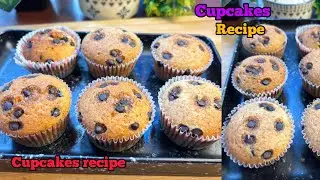 Cupcakes recipe 🧁😋|| vanilla chocolate chip cupcake recipe || homemade cupcakes 🤤