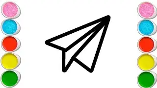 ✈️ How to Draw a Paper Plane Step by Step | Easy Paper Airplane Drawing for Kids