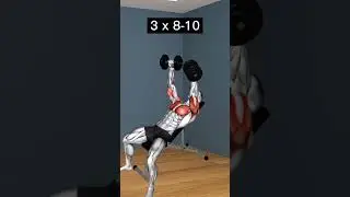 Качаем грудь и трицепс. Workout #sport #тренировка #workout #качаемся #спорт #гантели #abs #triceps