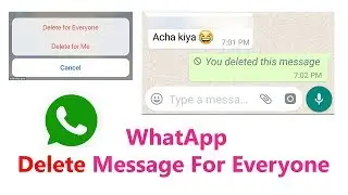 Delete WhatsApp Messages For Everyone | New Update | Remove Text & Images After Sending -Tamil