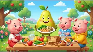Three Little Pigs & The Healthy Pear | Kids Healthy Eating Story