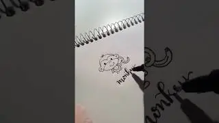 Cute Baby Monkey Drawing