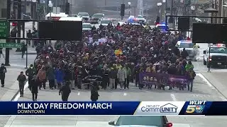 Hundreds carry on tradition with MLK Day Freedom March through Cincinnati