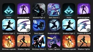Shadow Fight Arena, Stickman Legends Shadow War, Shadow Fight 3, Dark Sword 2, Shadow Fight 2...