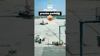 #airplane #precision #parking #piolet #groundstaff #aviation #4k #trending #satisfying #india #power