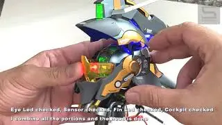 NOAH 1/35 SAZABI Bust Custom Painted with many LEDS Progress #sazabi #sazabibust