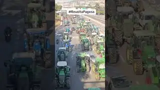 Farmers protest in Spain is continuing. Thousands of tractors out protesting against Socialism