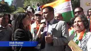 Indian Americans Welcome Prime Minister Narendra Modi Support - United Nations - New York City