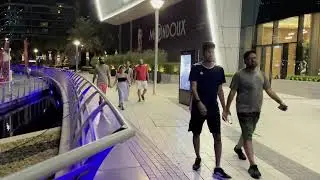 Dubai at  Night Dubai Marina [ 4K ] Walking Tour |