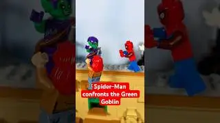 Spider-Man confronts the Green Goblin #lego #toys #sesamestreet #spiderman #parody