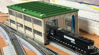Kato N Scale Long Engine House 23300 Build