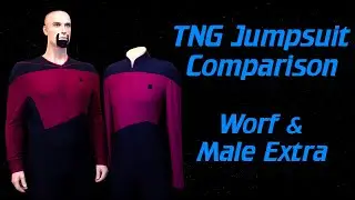 TNG jumpsuit comparison #2 - Worf vs. Male Extra