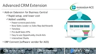 Endeavour ACE - Advanced CRM Extension for Business Central ERP - Bringing stronger sales functions