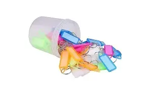 PA Pack of 50 Assorted Tag Label Multipurpose Writeable Name Key Tags Keychains
