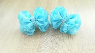 Пышные бантики из репсовых лент. МК Канзаши Анна Терехова