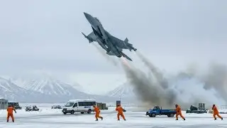 Denmark Panic! US F-15 Fighter Jet Scrambles at Full Speed During Emergency