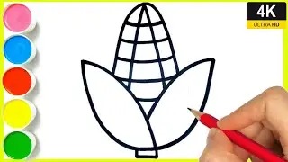 Step by step corn drawing // How to draw corn drawing step by step // corn drawing for beginners.
