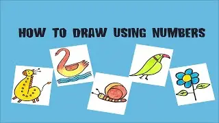 How to draw using numbers | 1-9 number drawings for kids | Easy drawings | QUICK & CLEAR