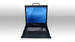 KDM7190 - 1U High 20 inch Depth Rackmount LCD Keyboard Drawer with Dual Slide Rail